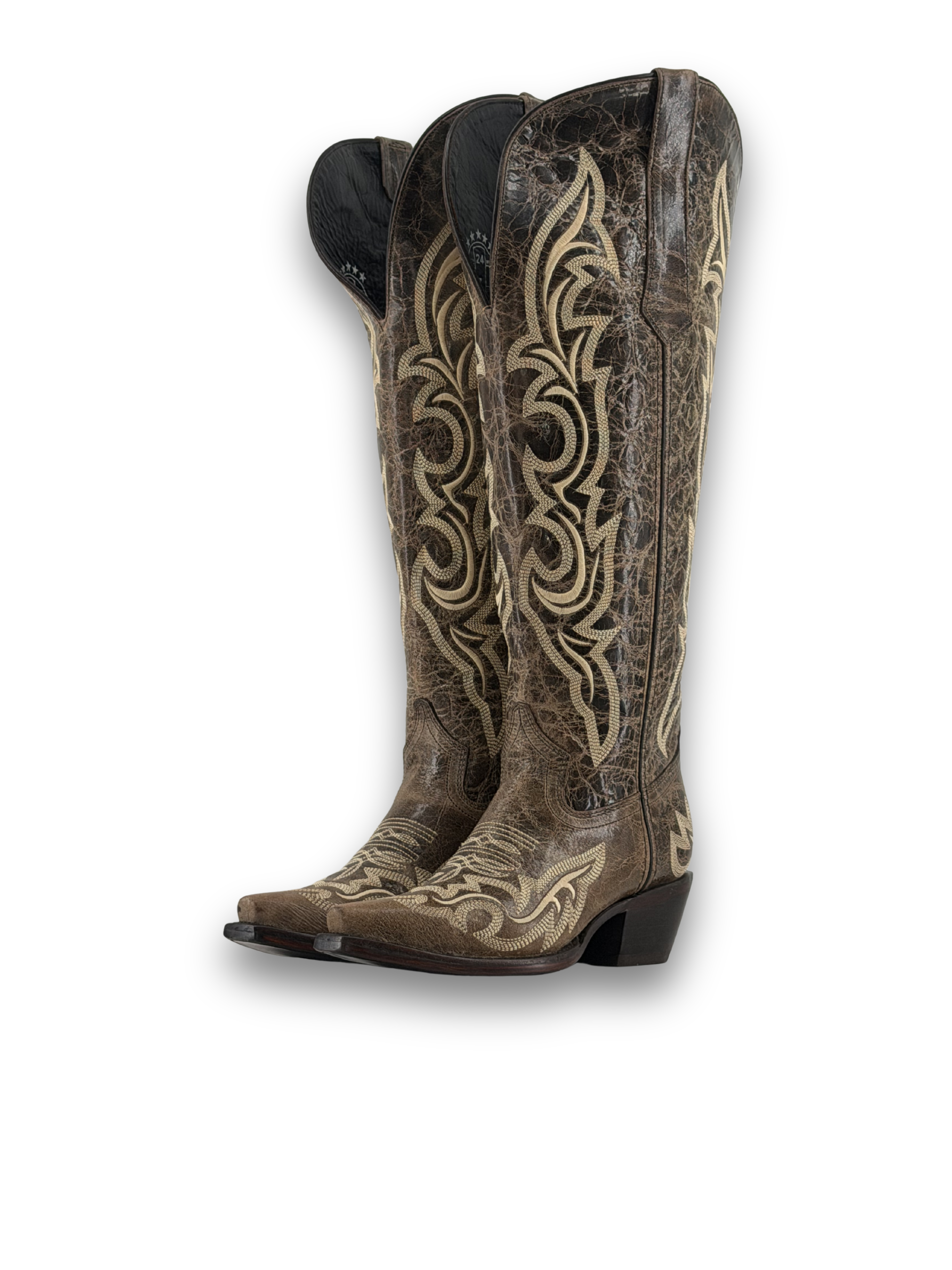 Jenny Tall Wide Calf Snip Toe Cowgirl Boot