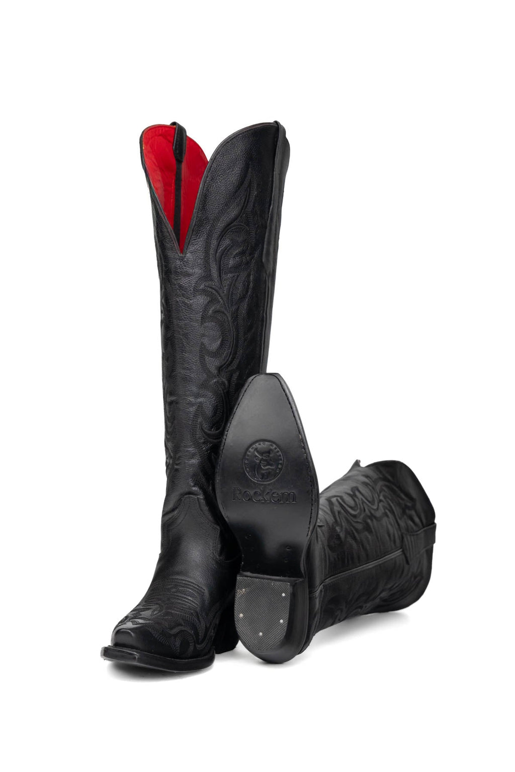 Jenny Tall Wide Calf Snip Toe Cowgirl Boot