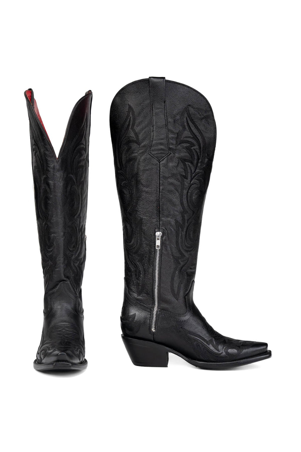 Jenny Tall Wide Calf Snip Toe Cowgirl Boot
