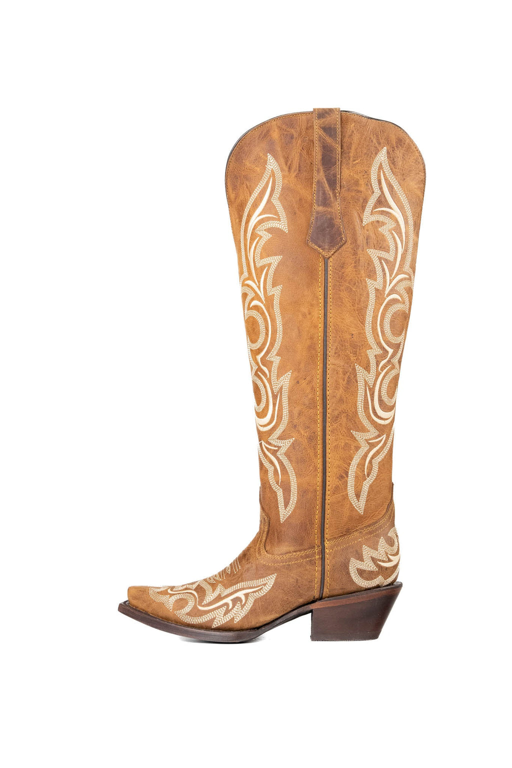 Jenny Tall Wide Calf Snip Toe Cowgirl Boot